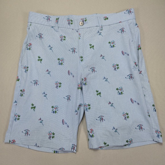 Original Penguin Golf Shorts Beach Print Casual Lightweight Men's‎ Size 30 - Picture 1 of 7